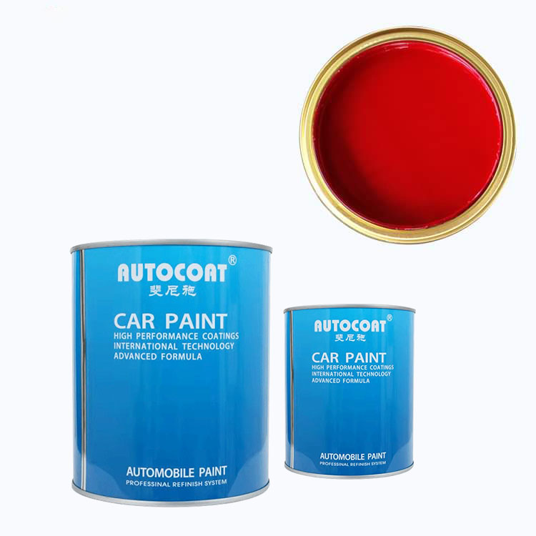 Alta concentración, buen color, pintura acrílica popular para automóviles, pintura para automóviles de alta croma, capa base HS 1K, rojo brillante 134