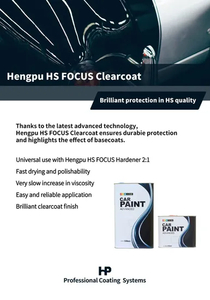 Enfoque HS Destacando ClearCoat OEM Propiedad de nivelación de alto brillo Propina acrílica Auto Pintura de buena gentilla
