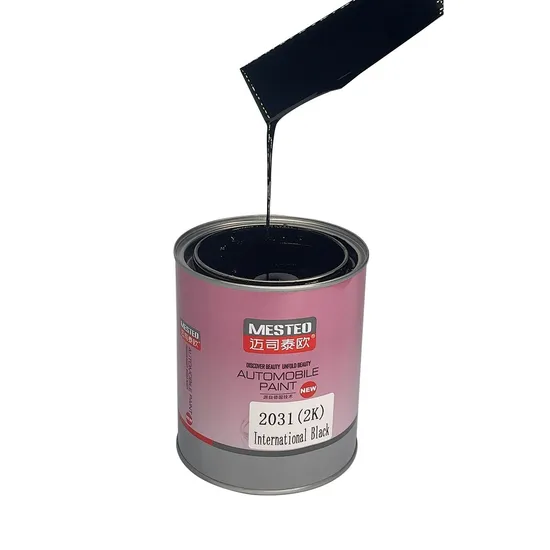 Mesteo HS 2K Topcoat International Black M2031 Pintura de automóvil acrílico de fábrica Durable Refinancia de la pintura automática más alta de la negrura