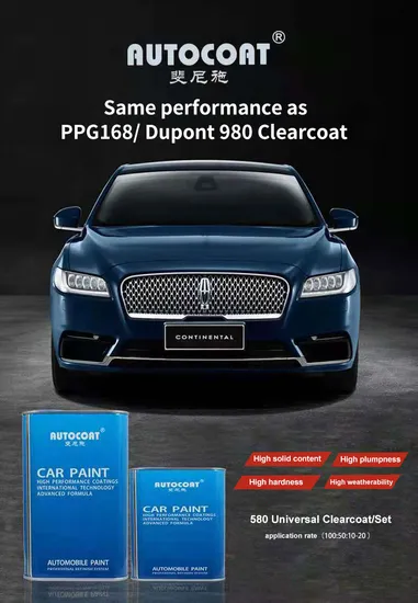 AutoCoat HS ClearCoat Varnish Factory OEM High Gloss Pintura Auto Pintura Estacionabilidad Nivelación Propiedad de pintura CAR PINTURA