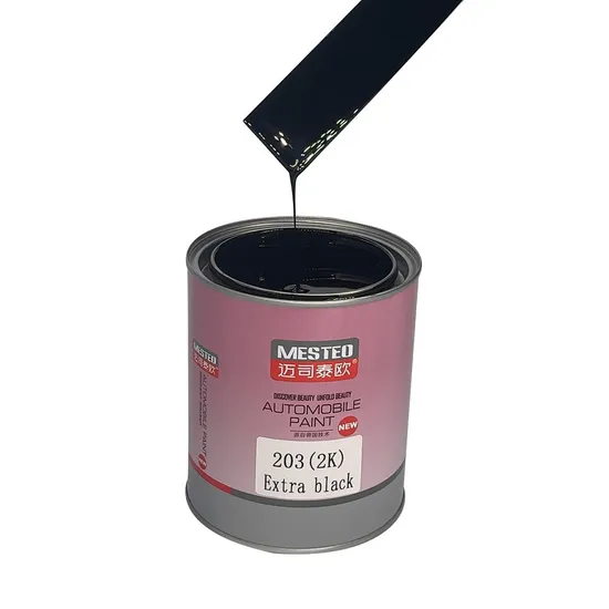 Glinter HS 2K Topcoat Extra Negro G203 Alta concentración Pintura de automóvil acrílico Renvecimiento de alta negrura Auto pintura automática