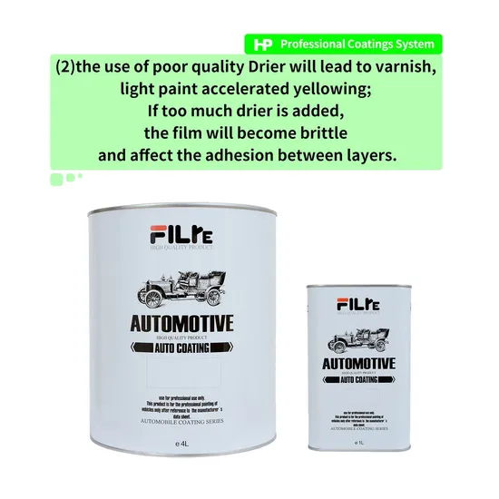 Glinter Materiales auxiliares Drurables Spray al por mayor de alta aplicación Pintura automática de pintura competitiva para automóvil