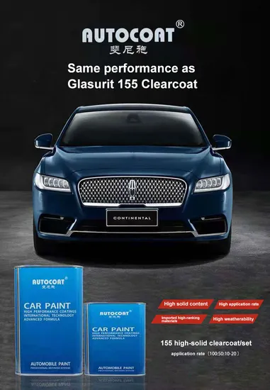 AutoCoat HS ClearCoat Varnish Factory OEM High Gloss Pintura Auto Pintura Estacionabilidad Nivelación Propiedad de pintura CAR PINTURA