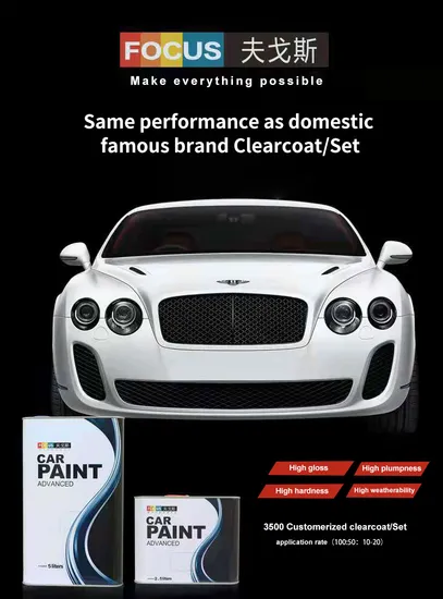 MESTEO HS 3500 CLANTERIZADO DEL CLISTERADO (Secado rápido) OEM/ODM Pintura automática de alta plenitud Auto High Gloss Acrylic Paint Pintura