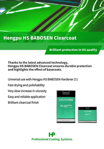Babosen HS Destacando ClearCoat OEM Propiedad de nivelación de alto brillo Propina acrílica Auto Pintura de cocción