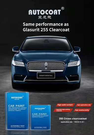 AutoCoat HS Hardener (Secado lento) Proveedor de fábrica mayorista Pintura automática de alto brillo