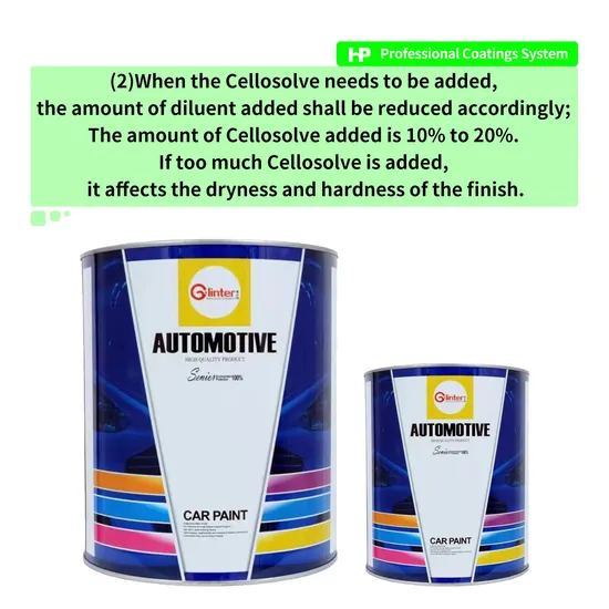 Glinter Double Pack HS ClearCoat, adecuado para la pintura de automóvil de retención de color de renovación general.