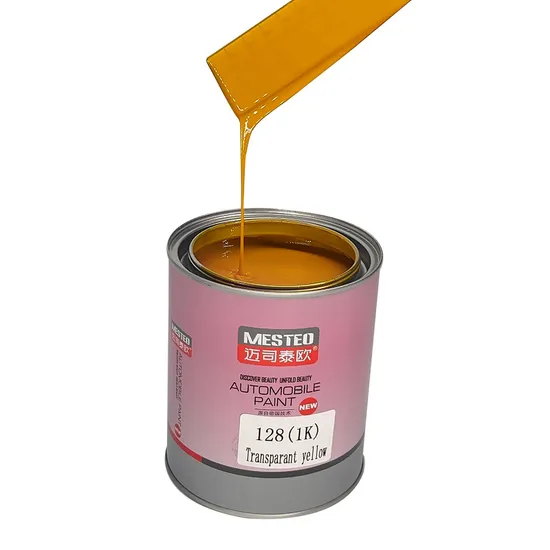 Enfoque HS 1K Base BaseAt Amarillo (amarillo orgánico) F128 Buen color Retención Pintura Refinamiento de alto croma de croma pintura automática de acrílico