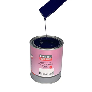 Glinter 2k Matte estándar azul al por mayor spray buena cobertura acrílico pintura para automóviles de alta aplicación pintura automática