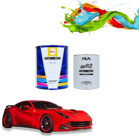 Glinter HS 2K Topcoat Extra Negro G203 Alta concentración Pintura de automóvil acrílico Renvecimiento de alta negrura Auto pintura automática