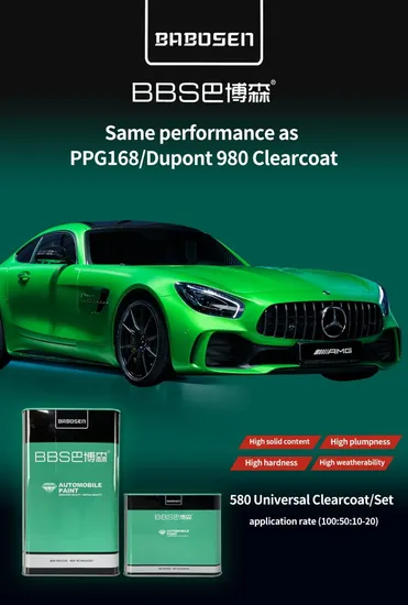 Babosen HS Clearcoat Varnish Factory OEM High Gloss Pintura Auto Pintura Estacionabilidad Nivelación Propiedad de pintura CAR PINTURA