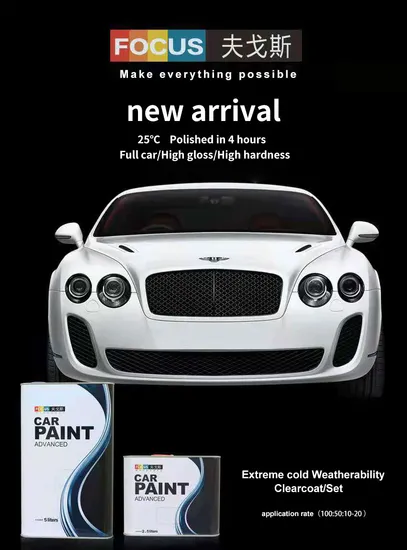 AutoCoat Extrema Colección de frío Clearcoat barniz alto brillo de alto brillo laca de pintura automática buena dureza