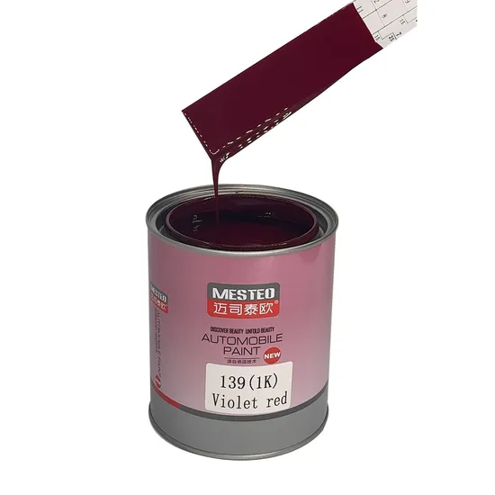 Glinter HS 1K BaseCoat transparante rojo G135 buen color exw pintura automática fábrica al por mayor de fábrica de automóviles comúnmente usado pintura de refinamiento