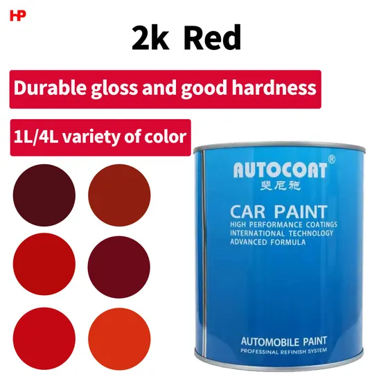 2k Topcoat AutoCoat HS Red Color OEM Durable High Chroma Auto Paint ACRYLIC BUENA COL CAR PINTURA REFINIS
