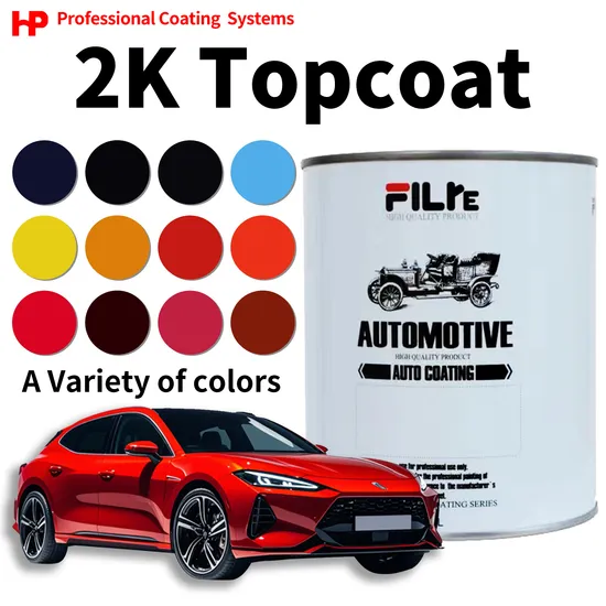 Filre HS 2K Topcoat Durable High Chroma Acrílico CAR PINTURA RECINISO Cobertura Alta concentración Pintura automática