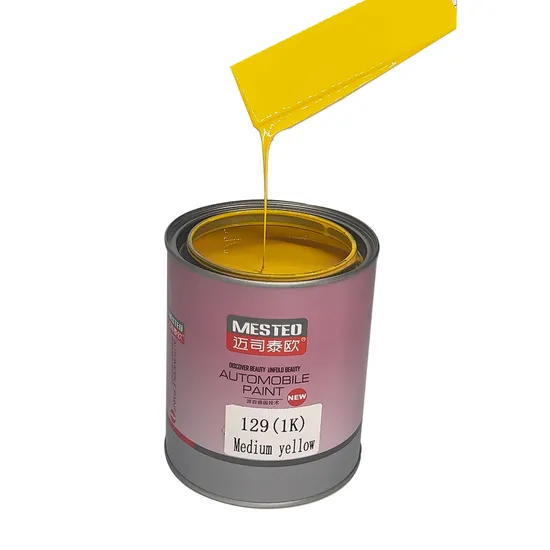 Enfoque HS 1K Base BaseAt Amarillo (amarillo orgánico) F128 Buen color Retención Pintura Refinamiento de alto croma de croma pintura automática de acrílico