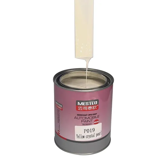 Glinter HS 1K Cristal Pearl Yellow GP019 High Shining EXW Pintura automática Flicker Fuerte acrílico OEM Pintura Refinante
