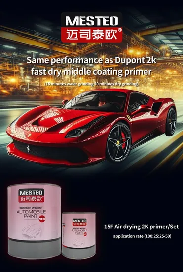 AutoCoat 15f Primer Primer Excelente planitud buena adhensión Pintura de automóvil acrílico Secado rápido y fácil pulido automático de pintura automática