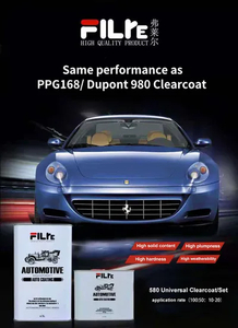 Filre HS 580 ClearCoat High Gloss Auto Paint Pintura Proveedor de laca de alta plenitud alta Hardedad Acrílico Pintura de pintura