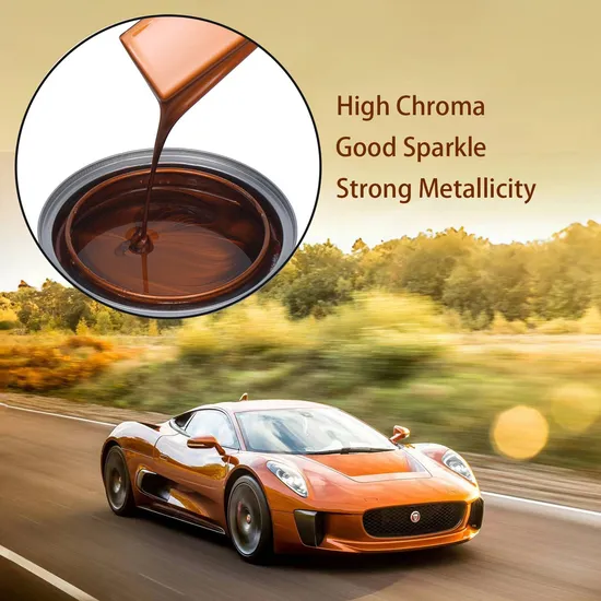 Mesteo HS 1K Crystal Copper Pearl MP107 OEM Good Flicker Acrylic Pintura Auto Lacquer Excelente permeabilidad Pintura de automóvil Reino