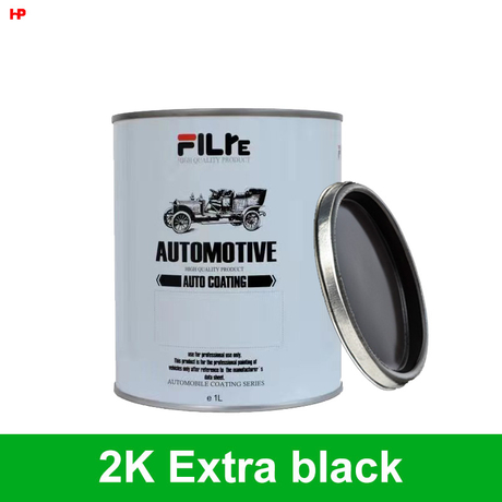 Alta aplicación Buena cobertura Pintura acrílica para automóviles Alta concentración Alta negrura Pintura para automóviles Filre HS 2K Extra Black F203