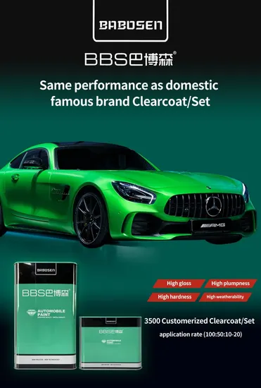 Babosen HS Clearcoat Varnish Factory OEM High Gloss Pintura Auto Pintura Estacionabilidad Nivelación Propiedad de pintura CAR PINTURA