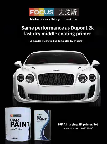Glinter 15F Primer Primer Excelente planitud buena adhensión Pintura de automóvil acrílico secado rápido y pintura automática de pulido fácil