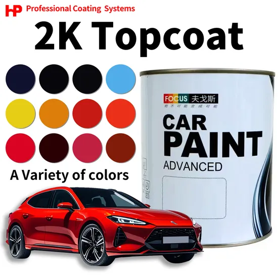 Focus 2K Matt Black Spray al por mayor buena cobertura Pintura de automóvil acrílico Alto aplicación Auto pintura