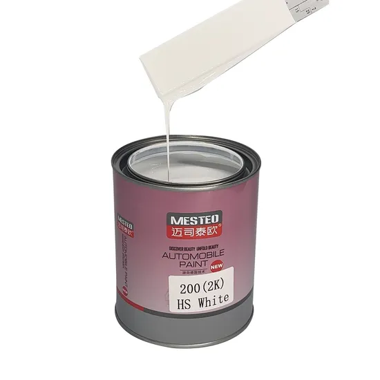 AutoCoat HS 2K Topcoat HS White A200 Factory Buena blancura Pintura automática Dura buena cobertura Acrílico Pintura de automóvil Refinamiento