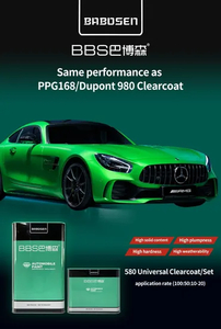 Babosen HS 580 ClearCoat High Gloss Auto Paint Pintura Proveedor de laca de alta plenitud alta Hardedad Acrílico Pintura de pintura